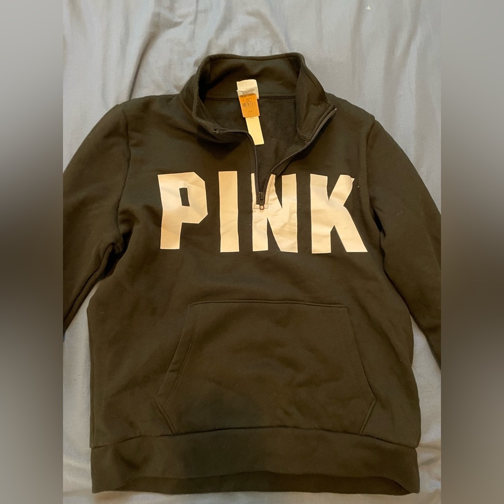 VS PINK quarter zip pull over sweater